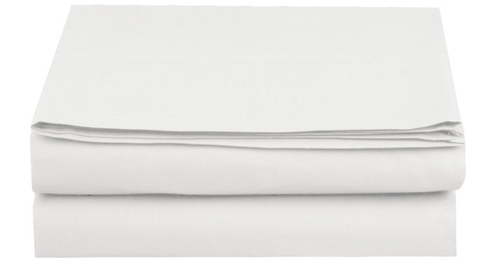 HOSPITALITY SPECIAL TREATMENT CONSTRUCTION LUXURIOUS ULTRA SOFT WHITE SINGLE FLAT SHEET FULL