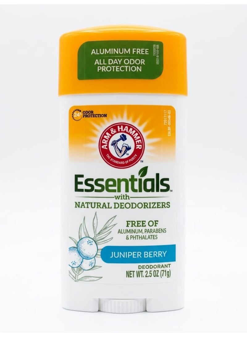Arm & Hammer Essentials Juniper Berry Deodorant, Aluminum Free, 2.5 oz (71g)