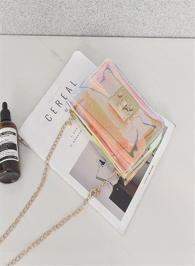 YAIRYANGTZE Mini Hologram Clear Cross Body Purse Shoulder Bag Handbag for Women (Style A) - Image 4