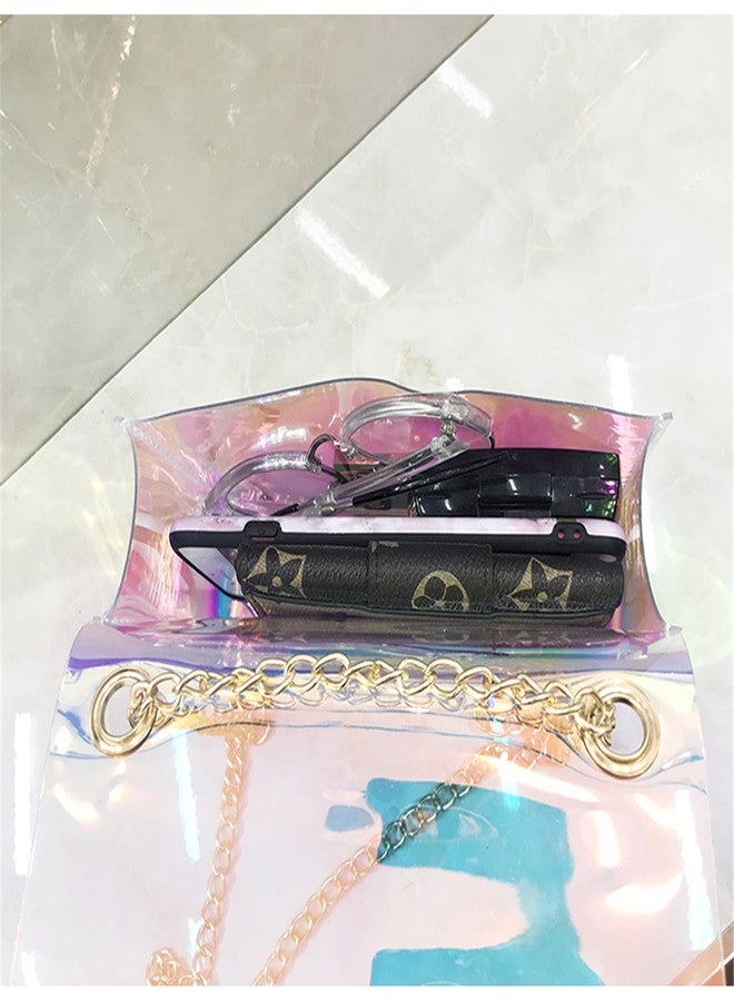 YAIRYANGTZE Mini Hologram Clear Cross Body Purse Shoulder Bag Handbag for Women (Style A) - Image 5