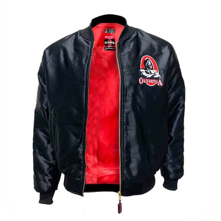 Olympia Olympiad Jacket Winter Plus Size Cotton-Padded Coat Sports Fitness Thickened Vertical Neck Embroidered Cotton-Padded Coat Zipper Jacket - Image 4