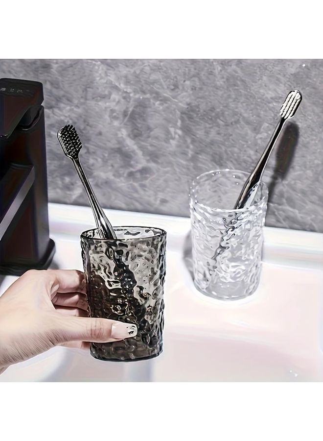 كوب فرشاة أسنان بشفافية جليدية، كوب شطف بسيط لديكور الحمام المنزلي - Image 5
