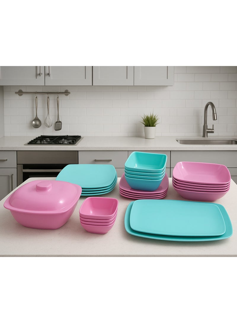 طقم ميلامين مستورد أستايل مليزي38  قطعة