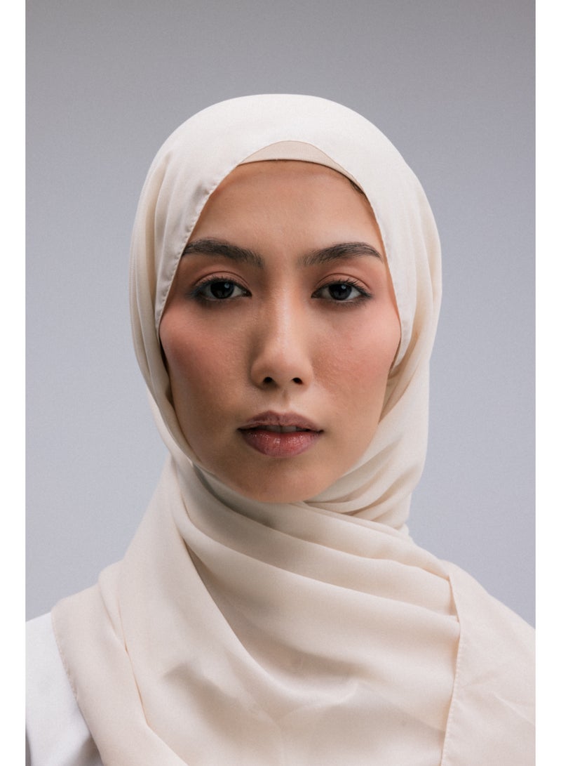 Overlay CHIFFON HEADSCARF - BEIGE - Image 1