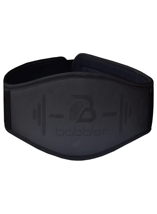 BABBLER Weight Lifting Belt, Master 4" Medium Flat Light Weight Foam Padded Belt with Velcro Fastener Export Quality, Adjustable Lumbar Support Belt - Image 3