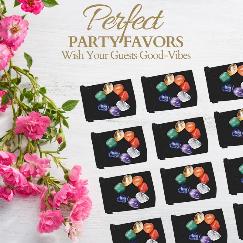 ZATNY Crystals and Healing Stones Premium Kit Velvet Pouch - 7 Chakra Stones Healing Crystals Set, Ebook, Gift (Tiny 7 Chakra Stones) - Image 4