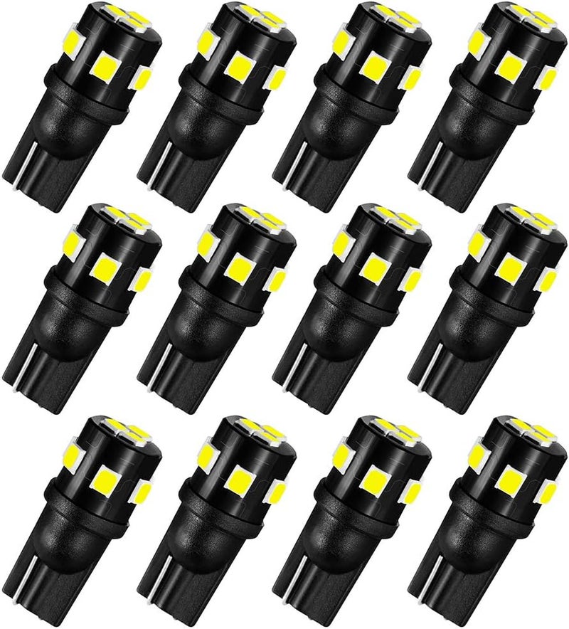 AUXLIGHT مصابيح LED بيضاء T10 921 194 168 912 عبوة 12، فائقة السطوع 12 فولت بديل لمصابيح RV وكامبر والقوارب وصندوق السيارة والإضاءة الداخلية وإضاءة الخرائط وإضاءة لوحة الترخيص، مصابيح عكسية. - Image 1