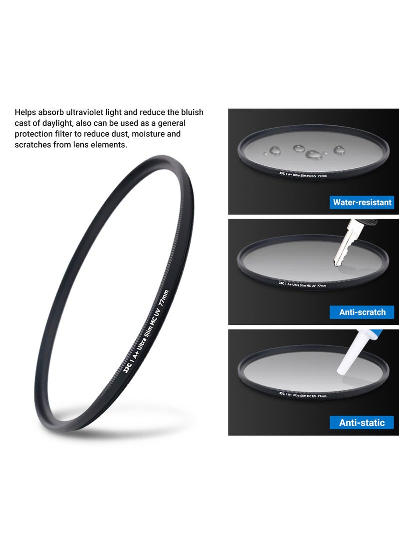 JJC JJC Multi-Coated 62mm UV Filter for Nikon Z DX 50-250mm f4.5-6.3, Z 35mm f1.8 S, Sony E 10-18mm f4 OSS, Fuji XF 23mm f1.4 R, Olympus Digital ED 12-40mm f2.8 Lens & Other Lenses with 62mm Filter Thread  - Image 4