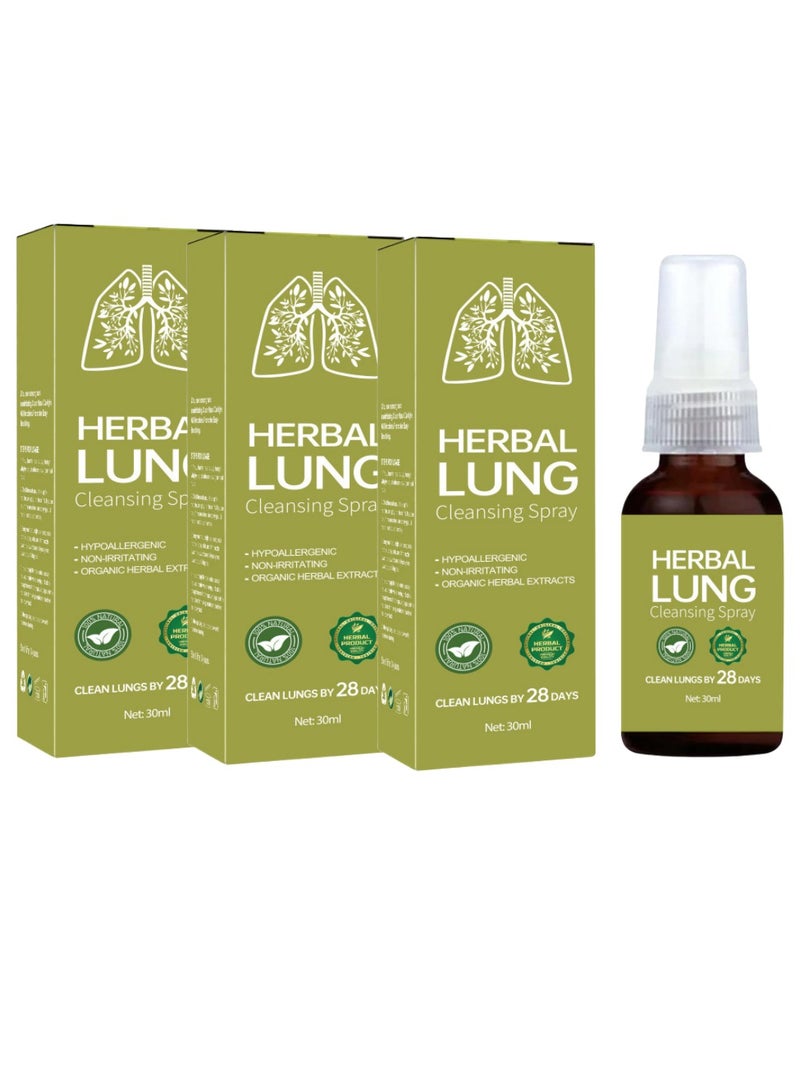 Herbal 3 Bottles of Breathdetox Herbal Lung Cleansing Spray, containing natural herbal essences, powerful lung care – Herbal Lung Cleansing Spray 30ml - Image 1