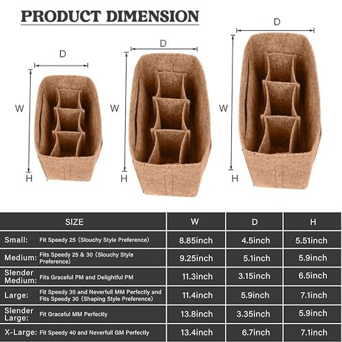 GREENSHEEP Women Felt Purse Organizer Storage Bag for Ladies Handbag Tote Bag Glasses Keys- (Beige, Small, 8.85x4.5x5.5 inch) - Image 5
