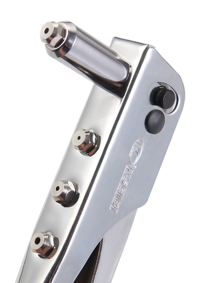 كسيبي برشام يدوي احترافي متوسط ​​التحمل، 10.5 بوصة، مطلي بالكروم، إصلاحات السيارات، أعمال الصفائح المعدنية، متين ومناسب للمعادن والبلاستيك والجلود ومسامير المعالجة وربط الصفائح المعدنية. - Image 2