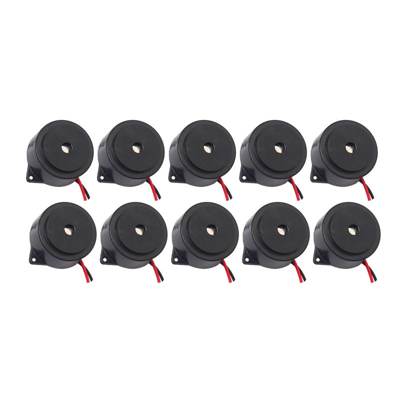 Electronicspices جرس بيزو إلكتروني كبير DC مع جرس محاط صغير 95DB مع أسلاك (5) - Image 1