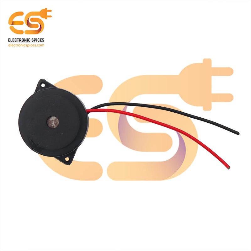 Electronicspices جرس بيزو إلكتروني كبير DC مع جرس محاط صغير 95DB مع أسلاك (5) - Image 3