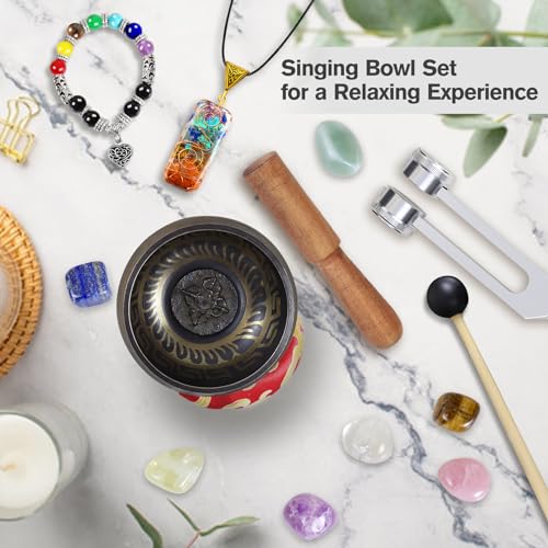 TATOODAA Tibetan Singing Bowl Set (16Pcs) - Pure Sound - 3.5 inch Brass Material - 100% Handmade - for Sound Healing, Chakra Balancing, Meditation, Mindfulness, Stress Relief Tools, Unique Spiritual Gifts - Image 2