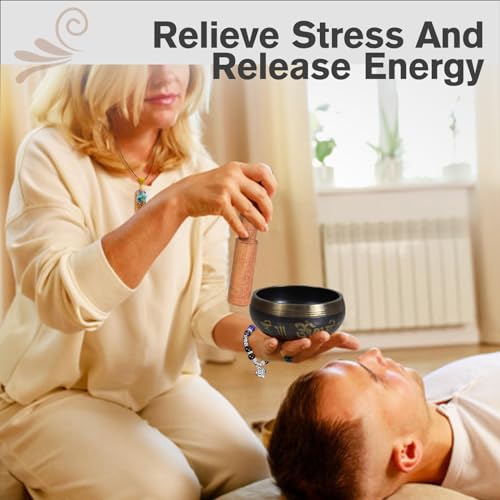 TATOODAA Tibetan Singing Bowl Set (16Pcs) - Pure Sound - 3.5 inch Brass Material - 100% Handmade - for Sound Healing, Chakra Balancing, Meditation, Mindfulness, Stress Relief Tools, Unique Spiritual Gifts - Image 3