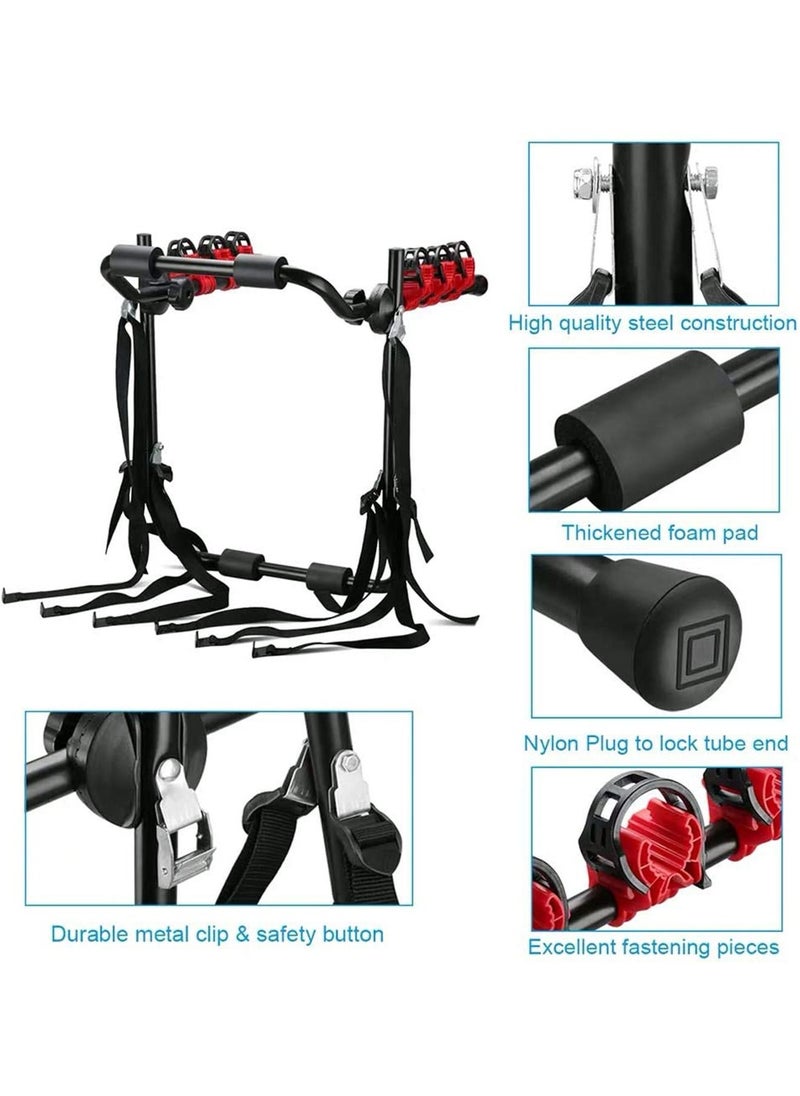 GT-Wheel 3 Bike Rack Bicycle Car Carrier Racks Hitch Mount Double Foldable Rack for Cars, Trucks, SUVs, and minivans  - Image 2
