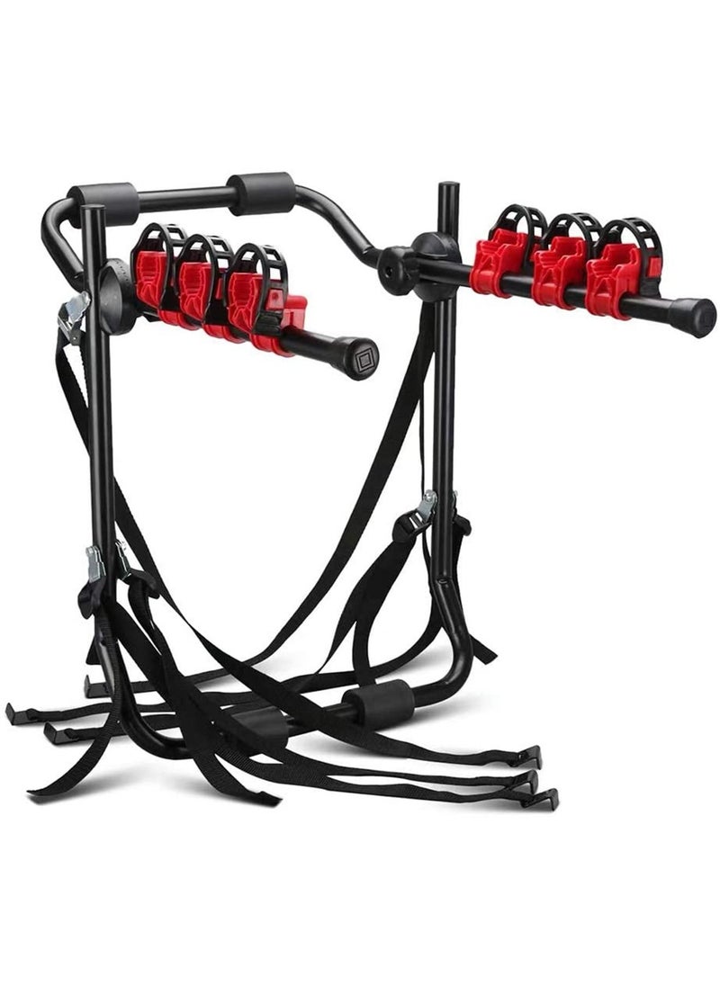GT-Wheel 3 Bike Rack Bicycle Car Carrier Racks Hitch Mount Double Foldable Rack for Cars, Trucks, SUVs, and minivans  - Image 1