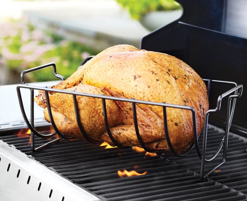 Outset QD50, 9.75 x 14.75 x 5.25 inches, Non-Stick Reversible Roast and Rib Rack - Image 2