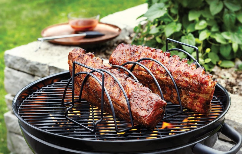 Outset QD50, 9.75 x 14.75 x 5.25 inches, Non-Stick Reversible Roast and Rib Rack - Image 3