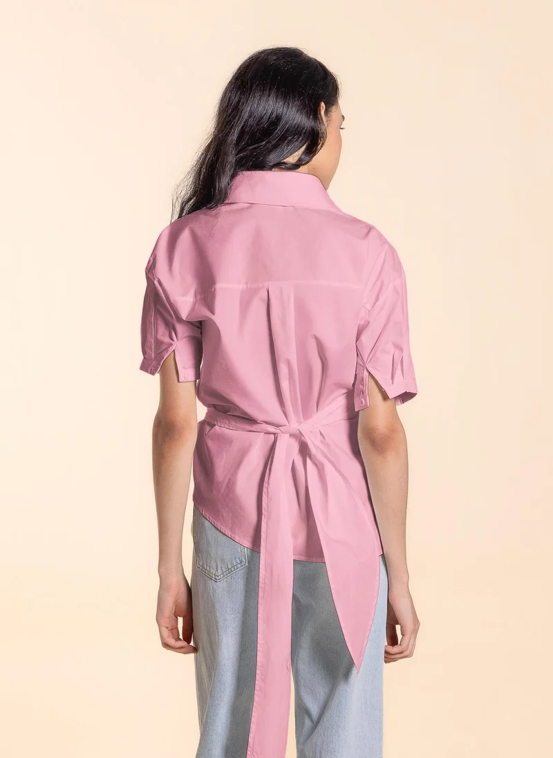 SHAPES WRAPPED ASYMMETRICAL SHIRT
