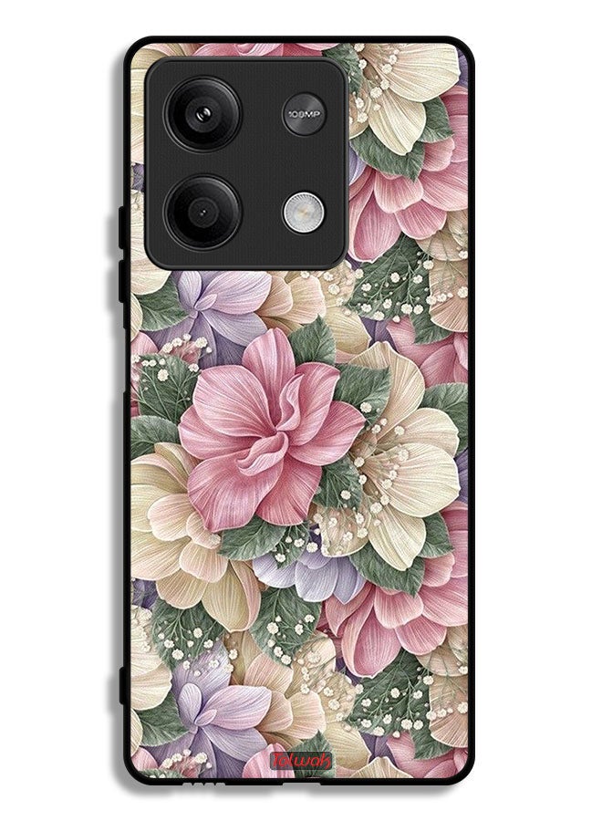 Tolwak Xiaomi Redmi Note 13 Protective Case Cover Hd Floral - Image 1