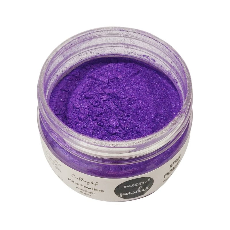 CrafTangles Metallic Mica/Pearl/Resin Pigment Powders 15 GMS - Amethyst - Image 2