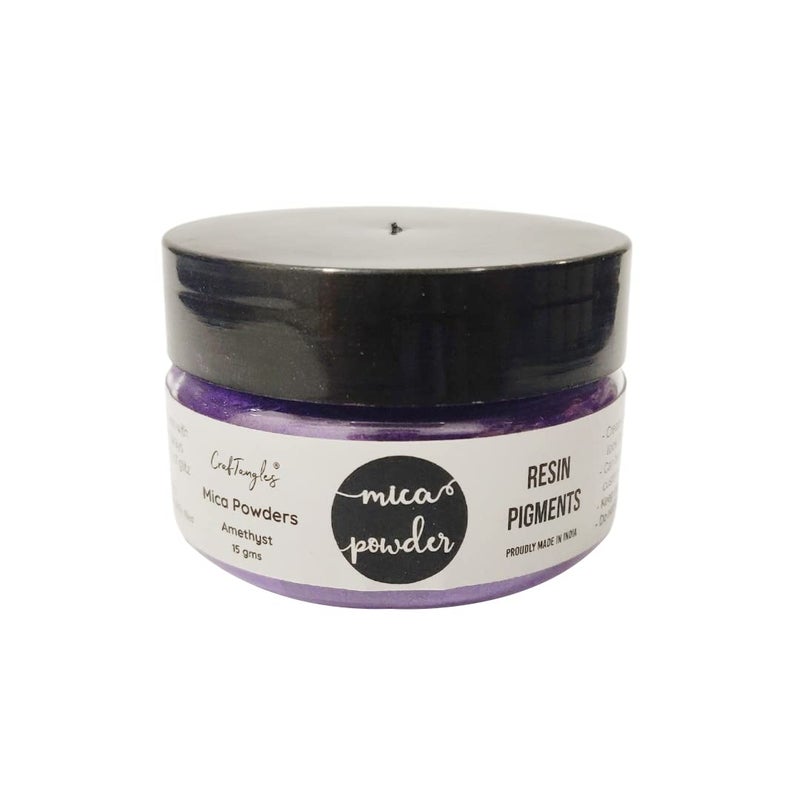 CrafTangles Metallic Mica/Pearl/Resin Pigment Powders 15 GMS - Amethyst - Image 1