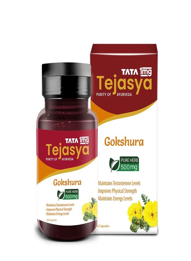TATA 1MG كبسولات تاتا تيجاسيا جوكشورا بتركيز 1 ملغ تساعد في الحفاظ على الطاقة والقوة وتقليل التعب (عبوة من 1، 500 ملغ) - Image 1