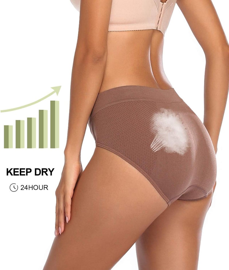 Ocojoce Womens Underwear, Breathable Wicking Underwear Sports Soft Tagless Briefs Comfortable Hipster Panties for Women - Image 4