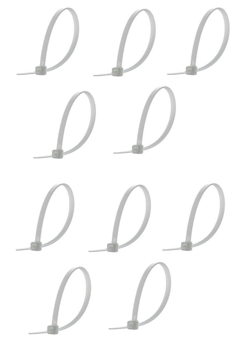 Cable Tie Bases 25mm x 25mm 10pcs + Nylon Cable Ties 10pcs 300mm - Image 1