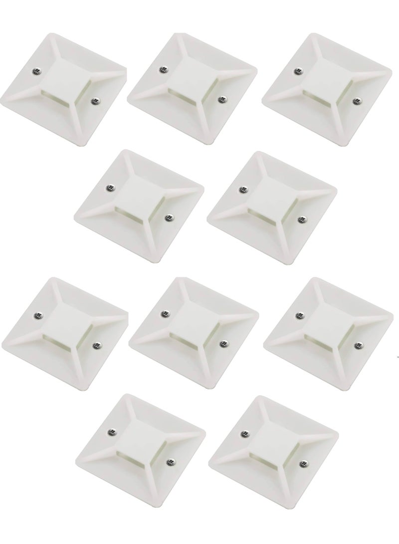 Cable Tie Bases 25mm x 25mm 10pcs + Nylon Cable Ties 10pcs 300mm - Image 4