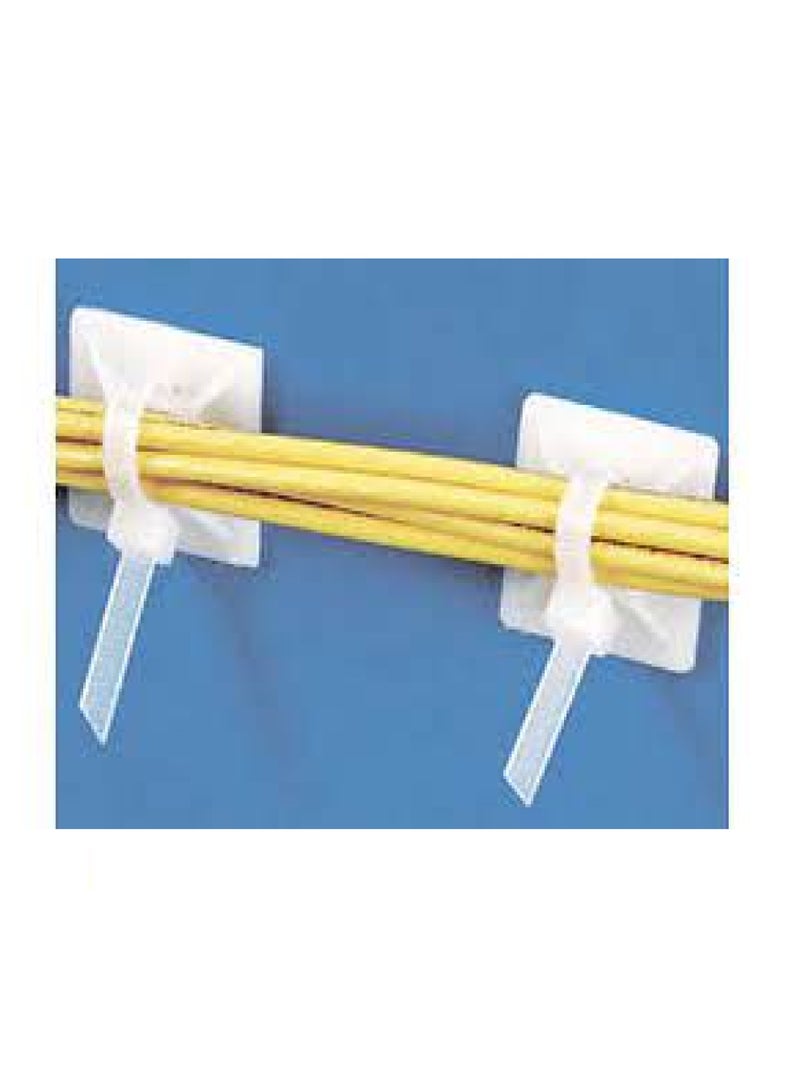 Cable Tie Bases 25mm x 25mm 10pcs + Nylon Cable Ties 10pcs 300mm - Image 3
