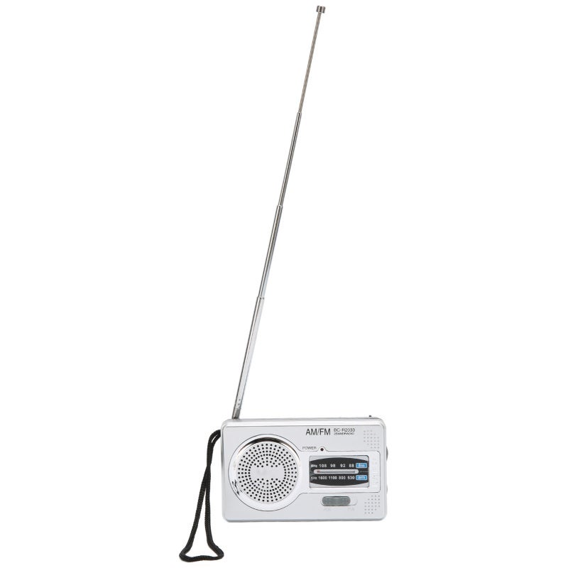 Pocket AM FM Radio - 2 AA Battery Powered Portable Durable ABS Material Mini Radio for Camping Travel - Timeless Elegant Gift for Elderly Parents Grandparents - Image 2