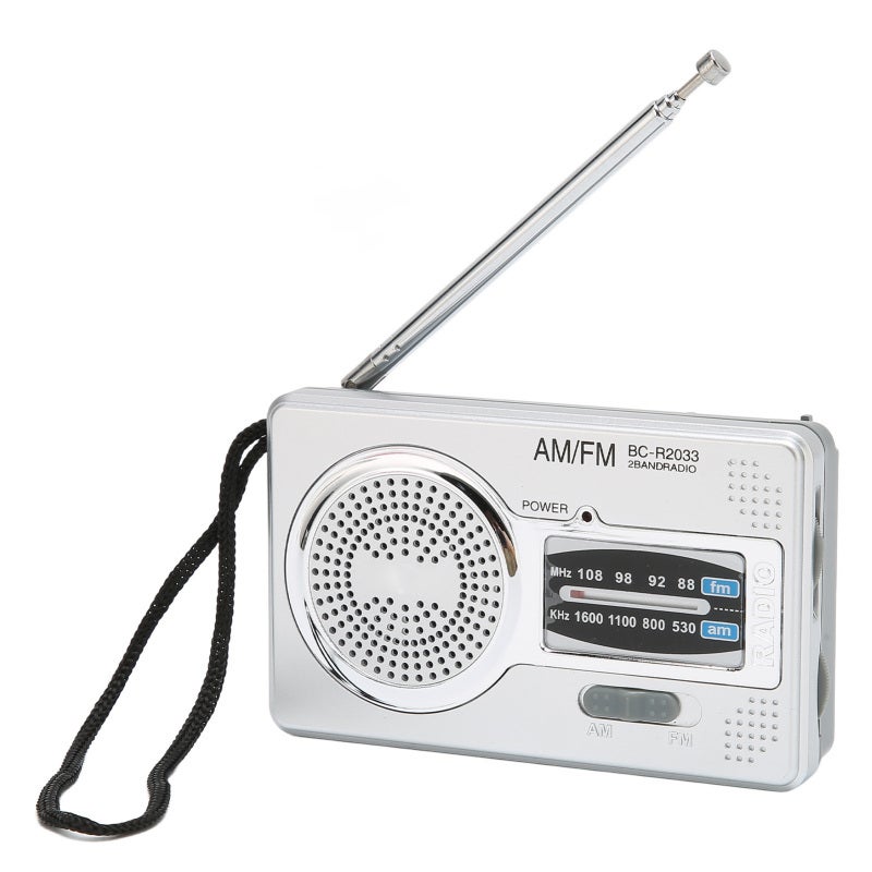 Pocket AM FM Radio - 2 AA Battery Powered Portable Durable ABS Material Mini Radio for Camping Travel - Timeless Elegant Gift for Elderly Parents Grandparents - Image 5