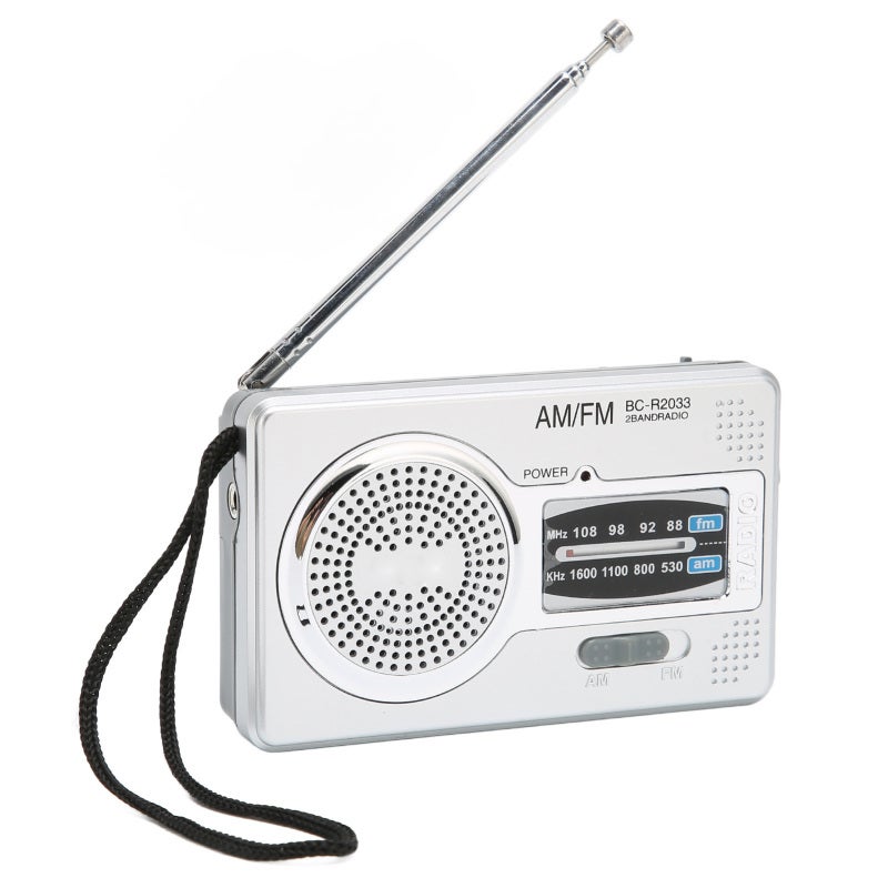 Pocket AM FM Radio - 2 AA Battery Powered Portable Durable ABS Material Mini Radio for Camping Travel - Timeless Elegant Gift for Elderly Parents Grandparents - Image 4