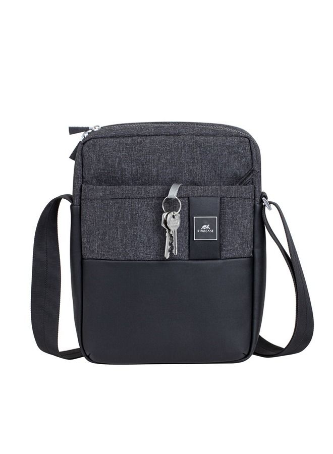 RivaCase 8811 Black Melange Crossbody Bag for Tablets 11" - Image 3