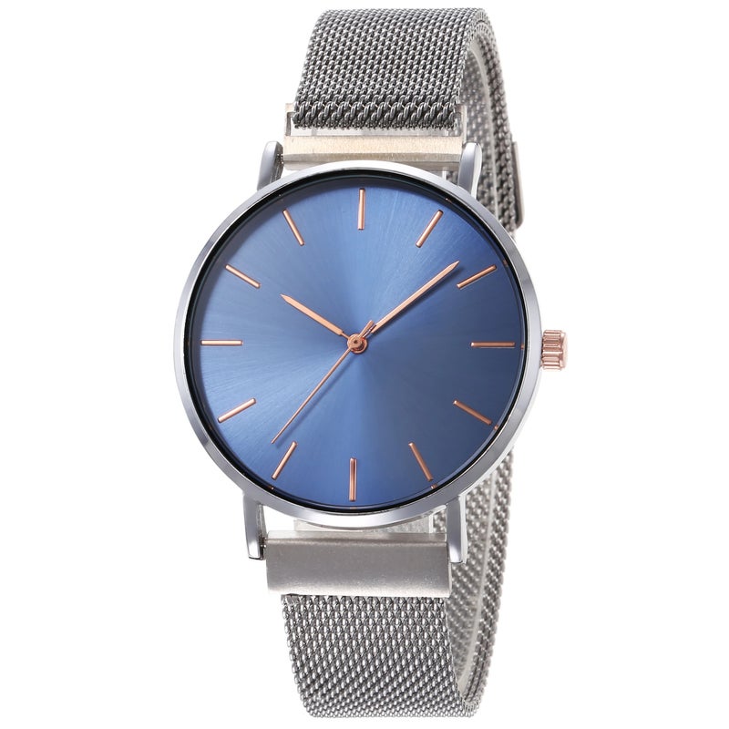 Y&D High Quality Minimalism Thin Men and Women Watch Stainless Steel Magnetic Mesh Strap Quartz Watch Gift Men Wristwatch No logo - Image 1