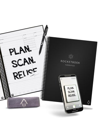 Rocketbook Smart Reusable Notebook, Fusion Plus Letter Size Spiral Notebook & Planner, Infinity Black, (8.5" x 11") - pzsku/ZEB04393C26B29EB74FDEZ/45/1749372909/5281daa2-0332-41f7-9a07-f1f05265b3ae