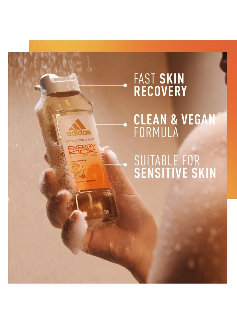 Adidas Active Skin And Mind Energy Kick Shower Gel 250ml - Image 2