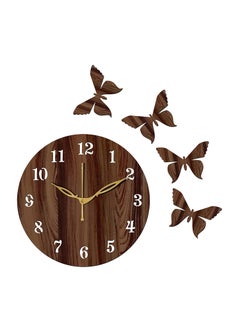 Yami Yami MDF Wood Analog 25 cm X 25 cm Wall Clock (Brown, Without Glass, Small Size) | Wall Clock 001 Wenge -1  - Image 2