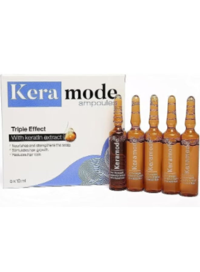 Melano Pharma Kera Mode Hair Ampoules with Keratin 5 × 10ml – Nourishing, Strengthening & Hair Loss Reduction Treatment for Stronger, Healthier Hair - Image 3