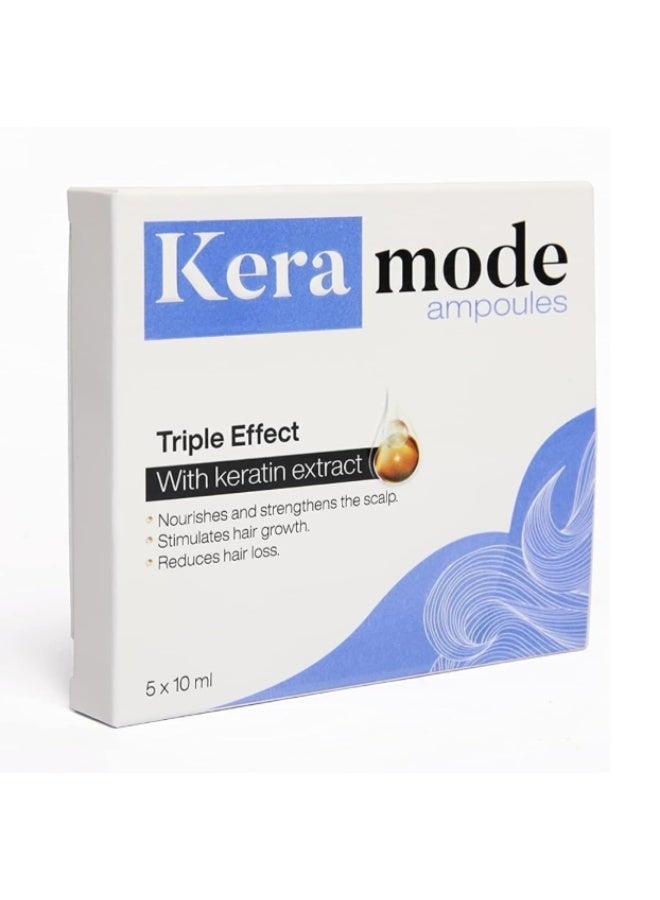 Melano Pharma Kera Mode Hair Ampoules with Keratin 5 × 10ml – Nourishing, Strengthening & Hair Loss Reduction Treatment for Stronger, Healthier Hair - Image 1