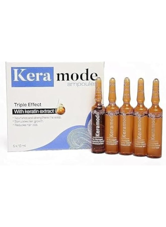 Melano Pharma Kera Mode Hair Ampoules with Keratin 5 × 10ml – Nourishing, Strengthening & Hair Loss Reduction Treatment for Stronger, Healthier Hair - Image 2