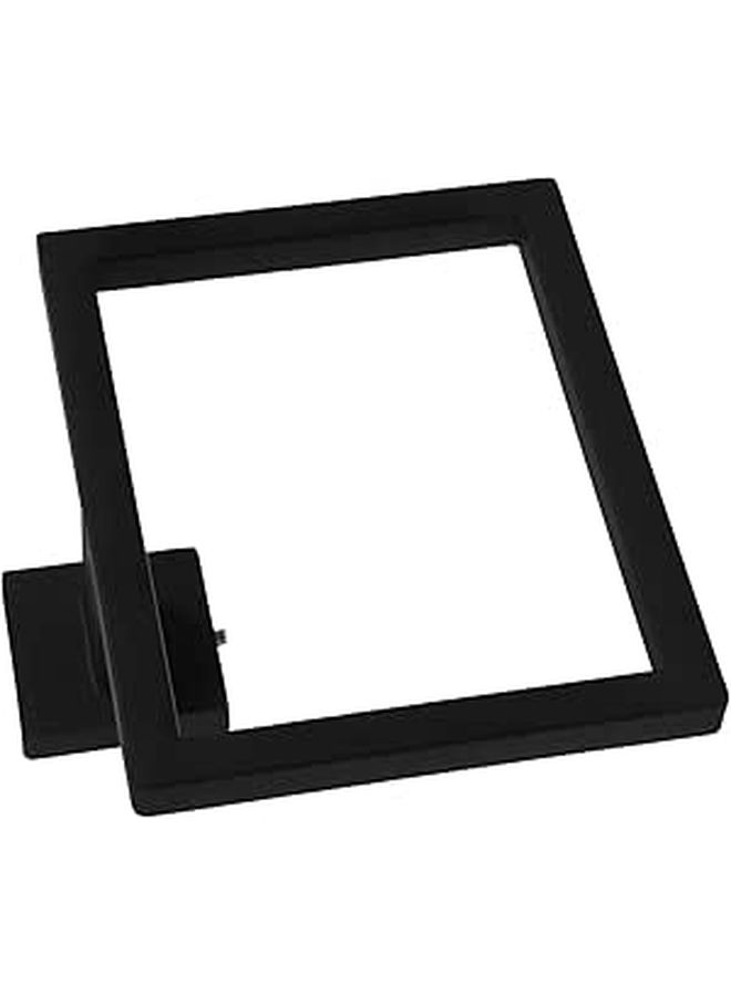 Stainless Steel Matte Black Square Towel Ring Holder Thickened Wall Mounted Bathroom Rack - Image 1