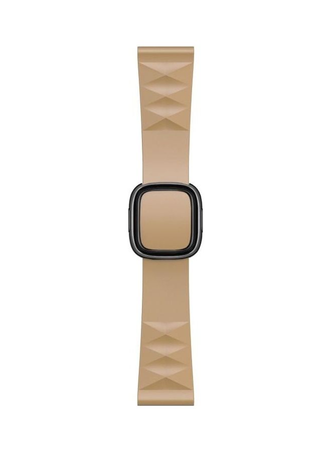 NIBEMINENT Modern Style Silicone Replacement Strap Watchband For Apple Watch Series 7 45mm/6 & SE 5 4 44mm/3 2 1 42mm Walnut - Image 1
