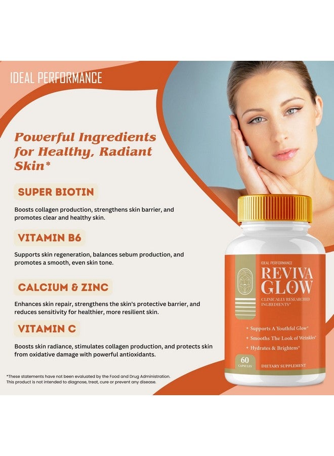 IDEAL PERFORMANCE Reviva Glow Capsules, RevivaGlow Supports Natural Healthy and Glowing Skin Pills - Maximum Strength, Reviva Glow Vitamin Supplement Support Pills, RevivaGlow Support Capsules Reviews (60 Capsules) - Image 5