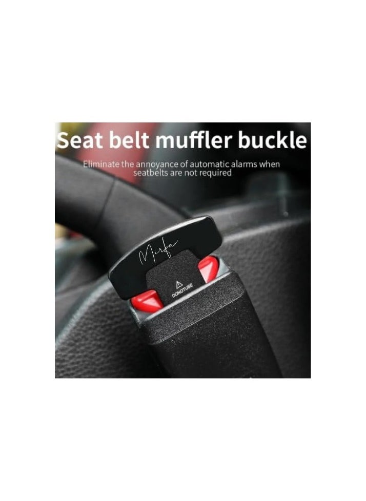 MIRFA - 2 Pcs Car Seat Belt Buckle Alarm Stopper Clip Clamp - Image 1