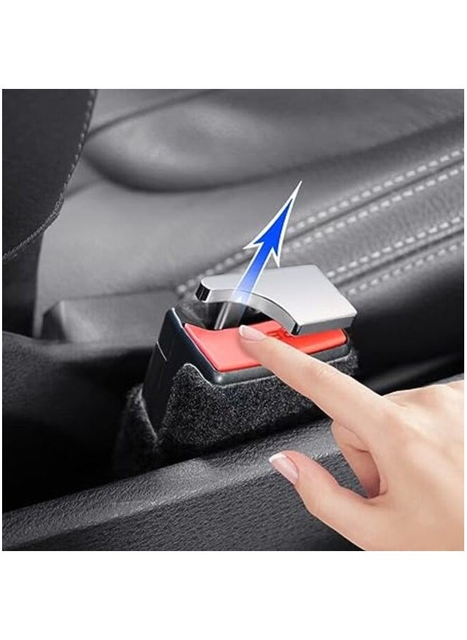 MIRFA - 2 Pcs Car Seat Belt Buckle Alarm Stopper Clip Clamp - Image 1