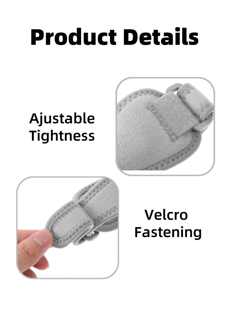 ممون 2 قطعة دعامات للركبة لآلام الركبة للنساء والرجال، دعامة للركبة لتخفيف آلام الركبة، حزام ضغط للركبة لتمرين رفع الأثقال، القرفصاء والجري والتنس （رمادي） - Image 2