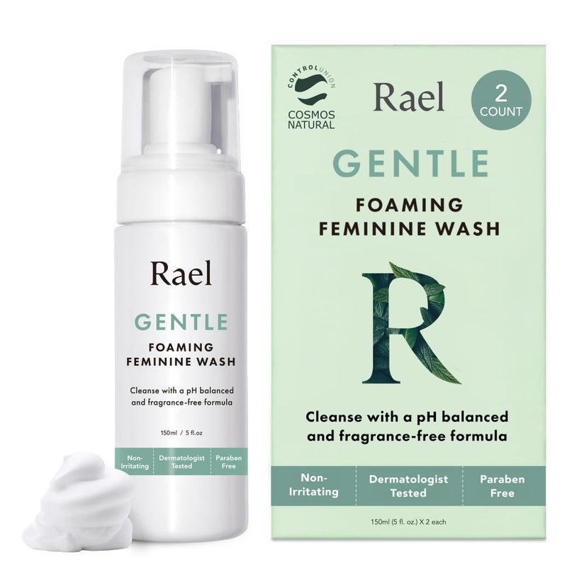 Rael Feminine Wash, Foaming Cleansing Wash - pH Balance Intimate Wash Women (5oz, 2 Pack)
